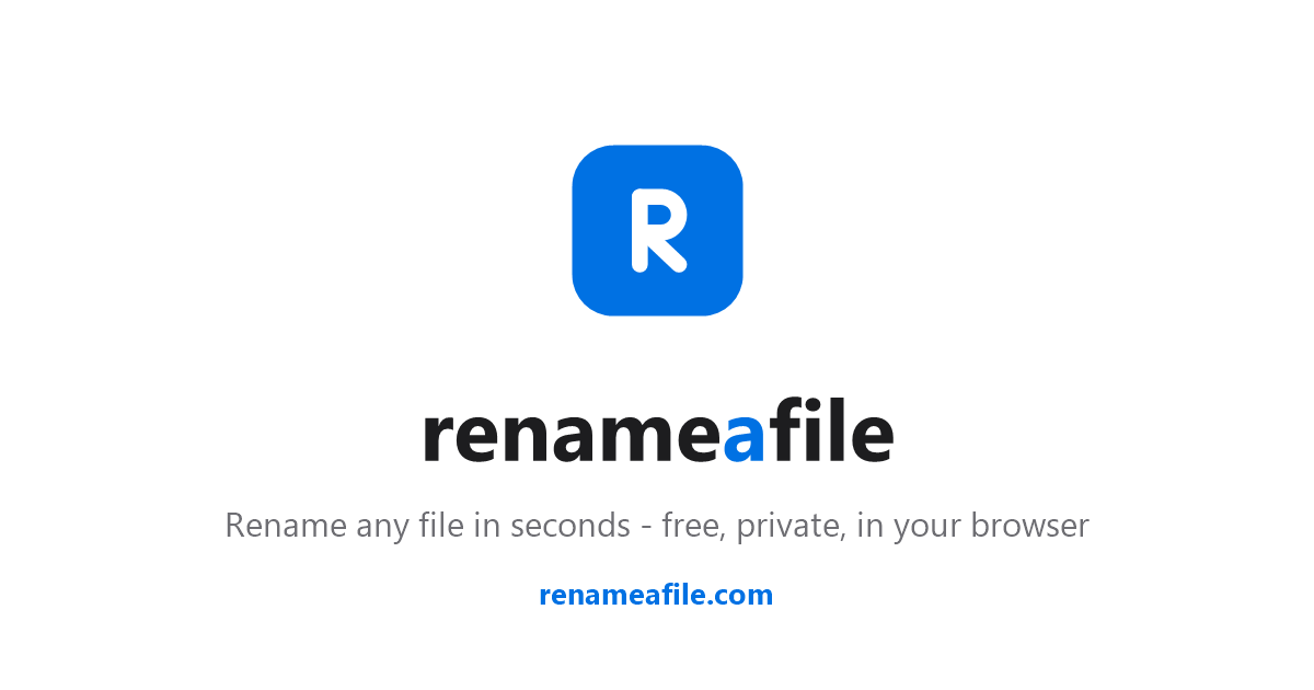 File Renamer - Rename Any File Online